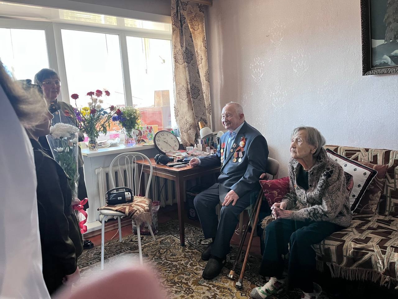 Поздравление с Днем Победы Ветерана ВОВ г.Бабушкин. ТОС “Новое поколение”