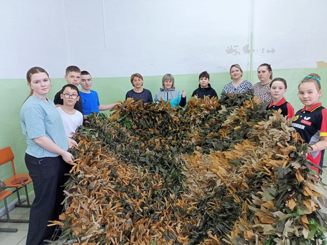 ТОС “Культурное наследие” МО “Бабушкинское” Кабанский район,  Изготовление маскировочных сетей