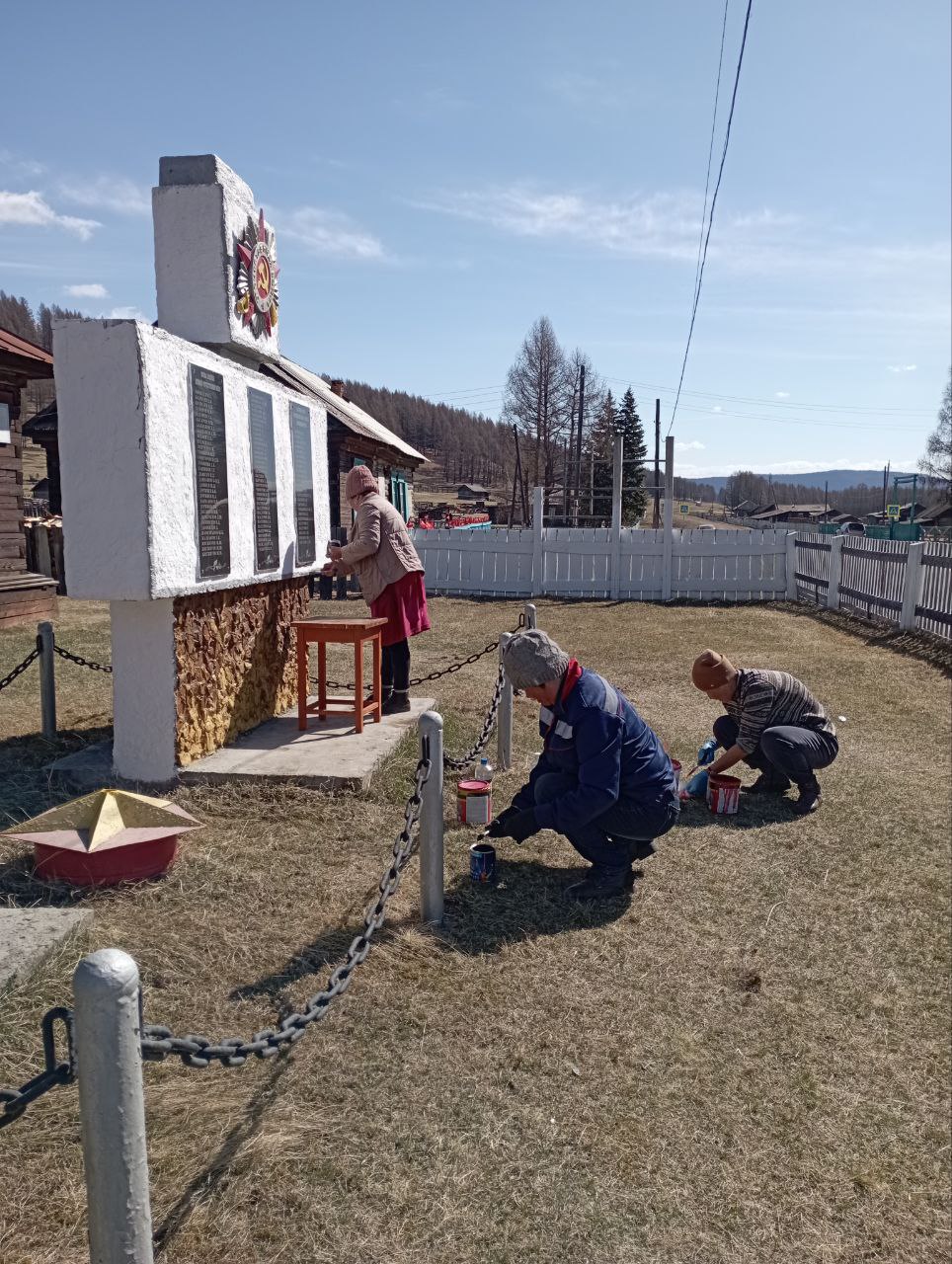 Благоустройство и  ремонт  памятника воинам-землякам, павшим в годы Великой Отечественной войны 1941-1945 годов,